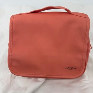 Lancome Cosmetic Travel Hanging Toiletry Makeup‎ Bag Organizer Coral ** NEW **